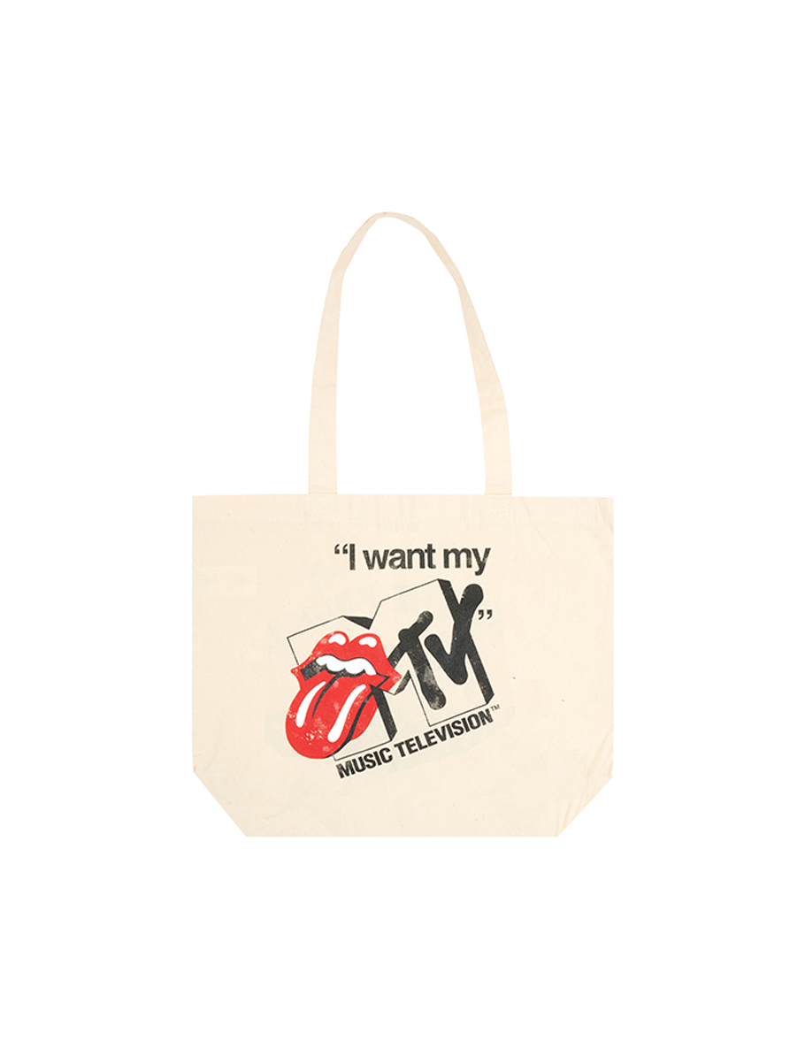 Rolling Stones x MTV Who The F Is Mick Jagger? Tote Back