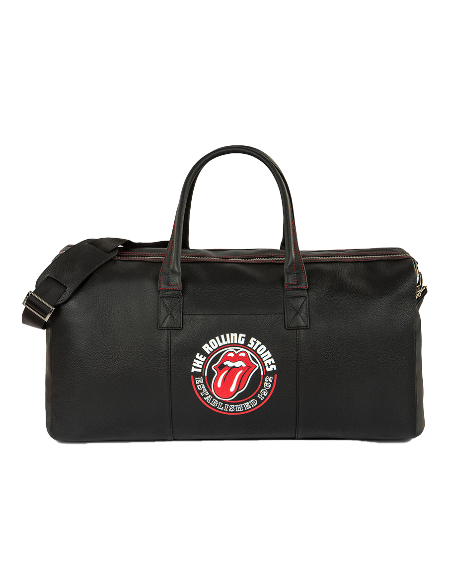 Classic Logo Premium Pebbled Leather Duffle Bag