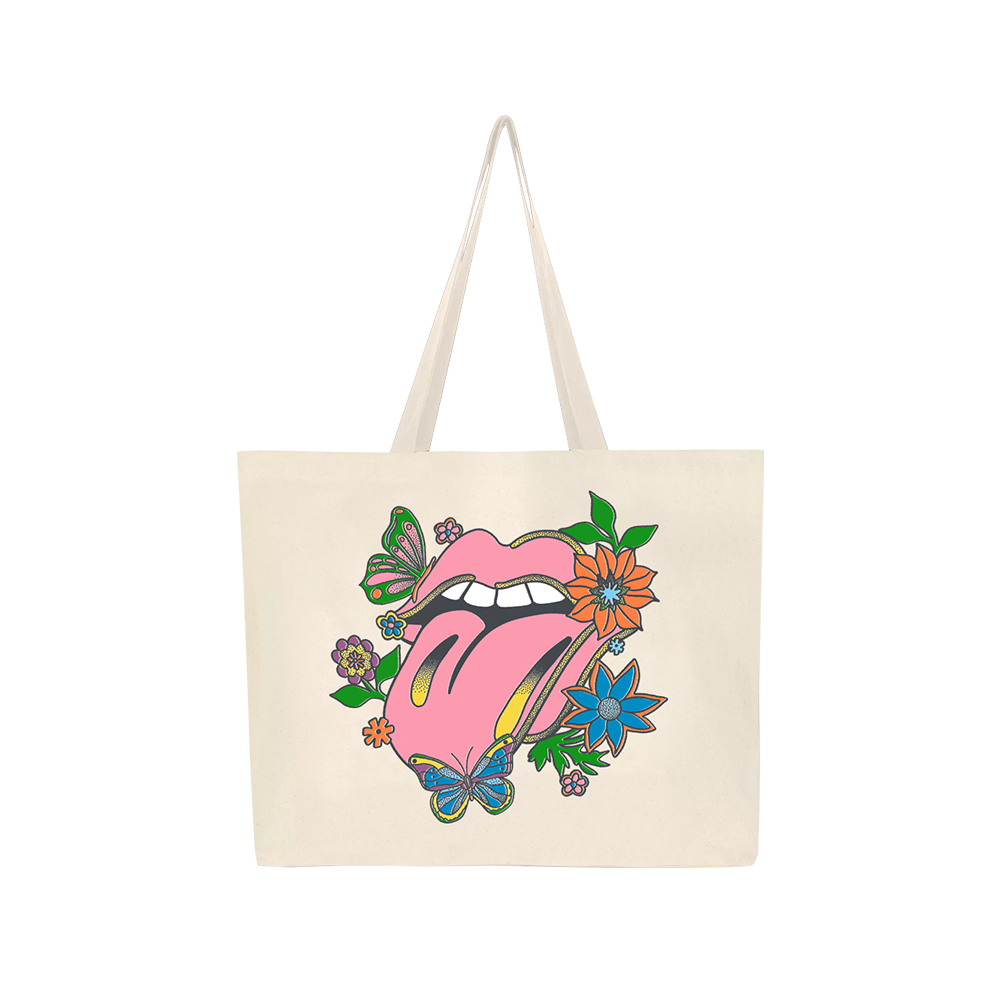 The Rolling Stones ロゴ入り 合成皮革 バッグ 大きめ The The Rolling Stones ロゴ入り 合成皮革 バッグ 大きめ The