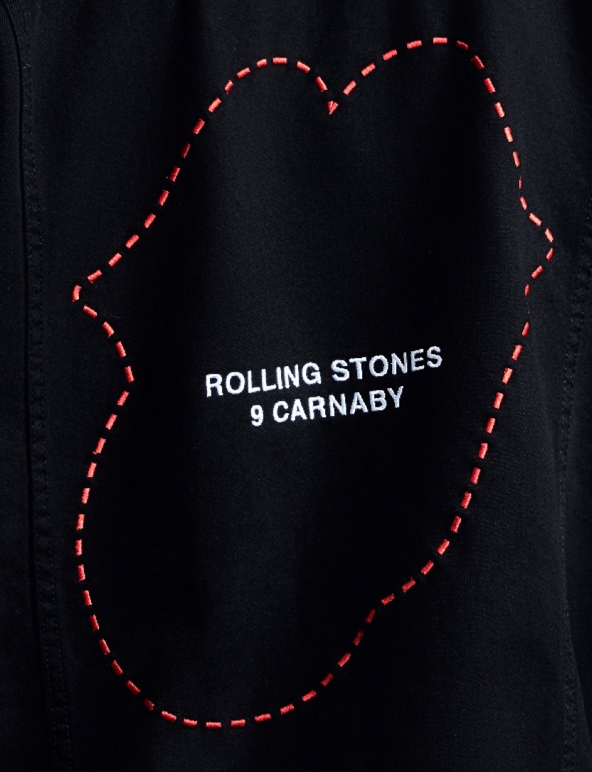 No9 Tongue Outline Embroidered Trucker Jacket Detail
