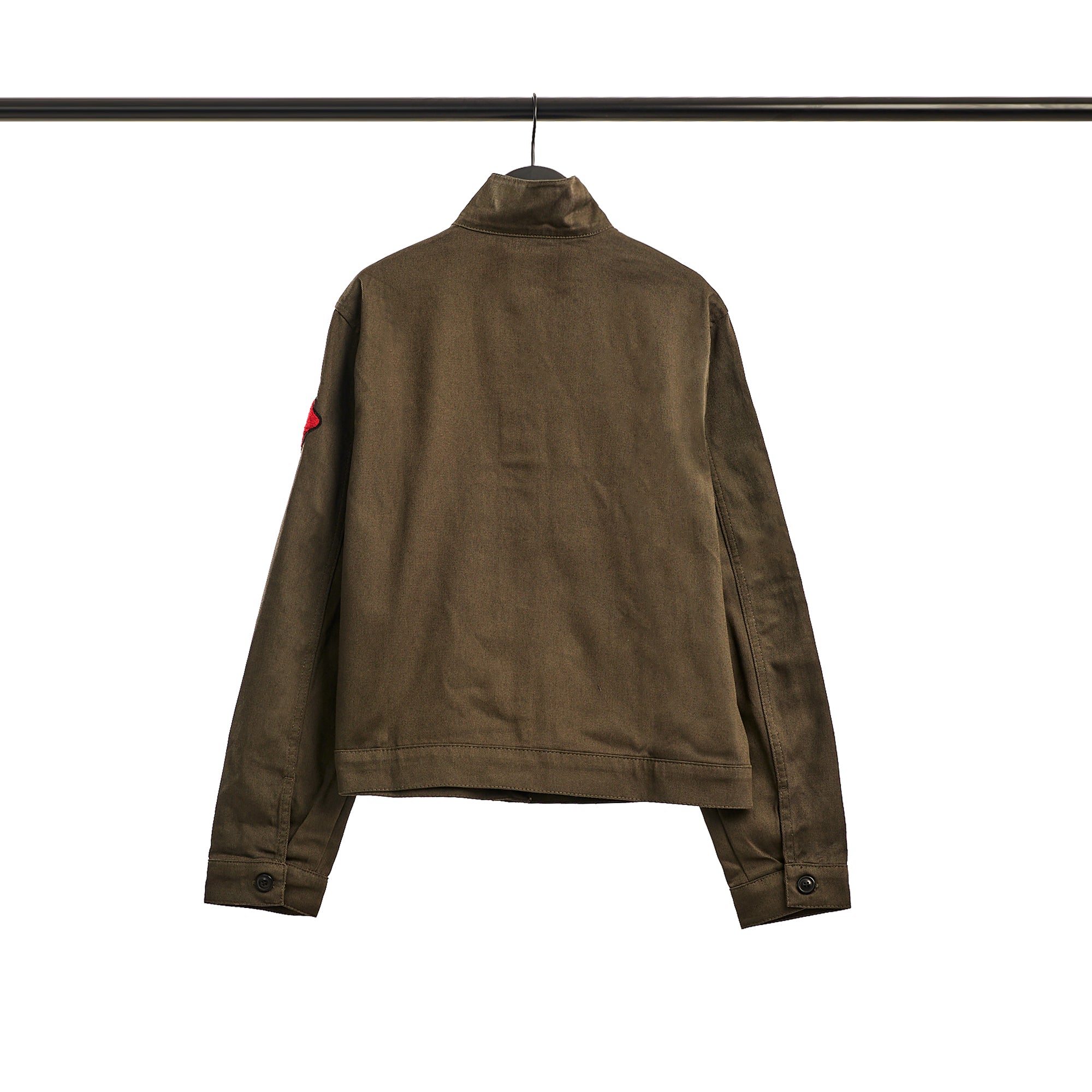 Cropped Military Cargo Jacket Back
