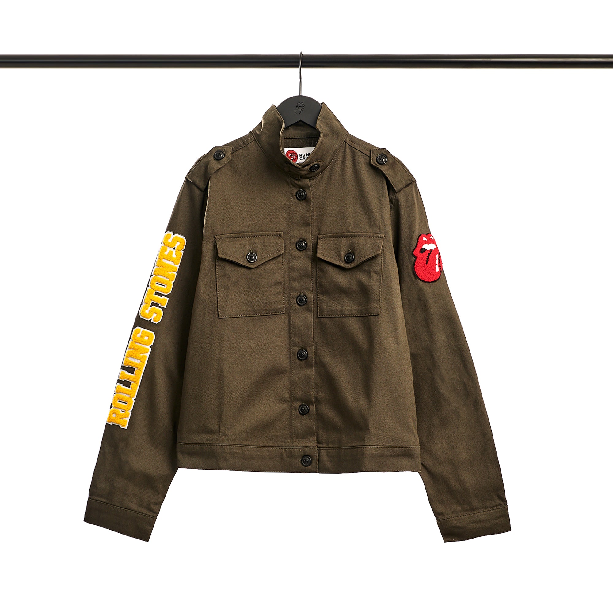 Cropped Military Cargo Jacket Front