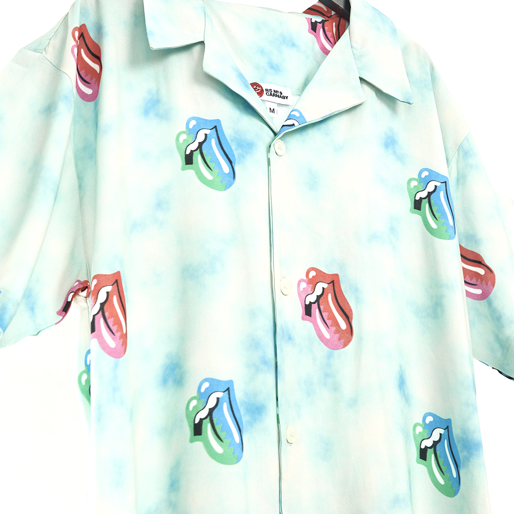 Tongue Print Tropical Shirt