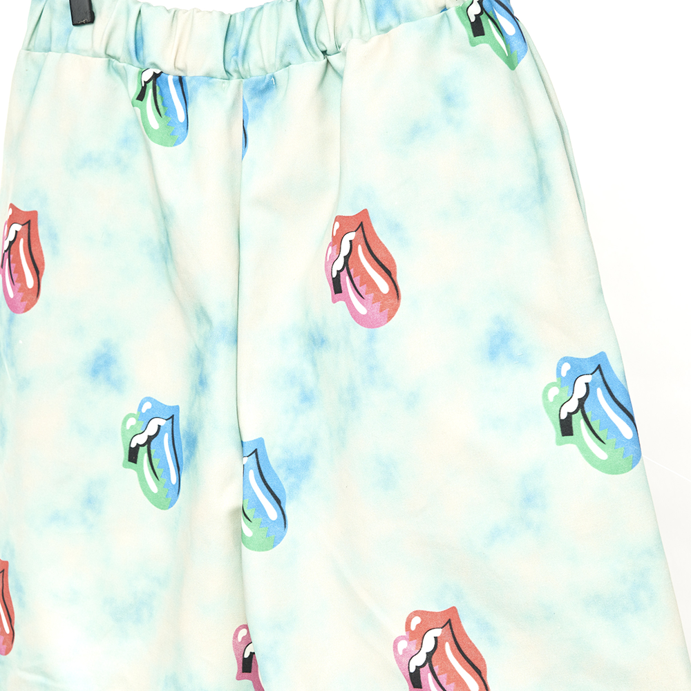 Tongue Print Tropical Shorts