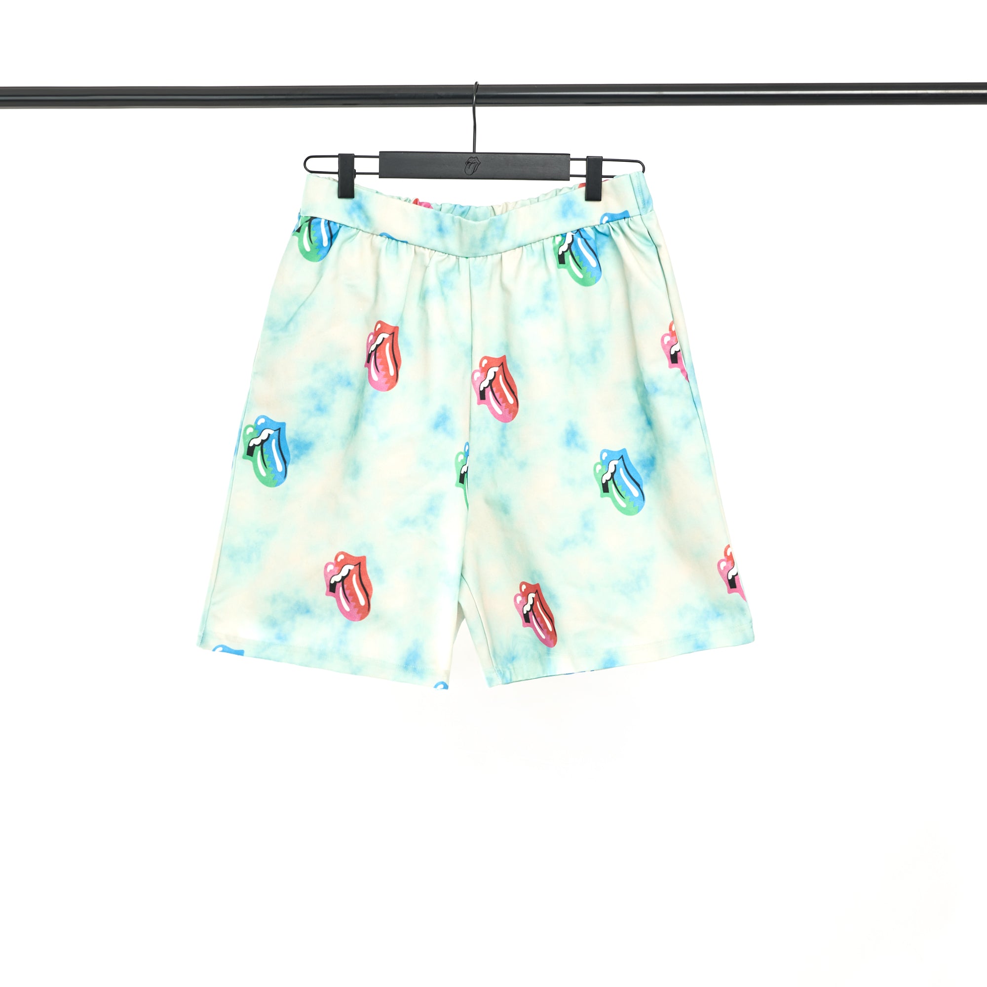 Tongue Print Tropical Shorts