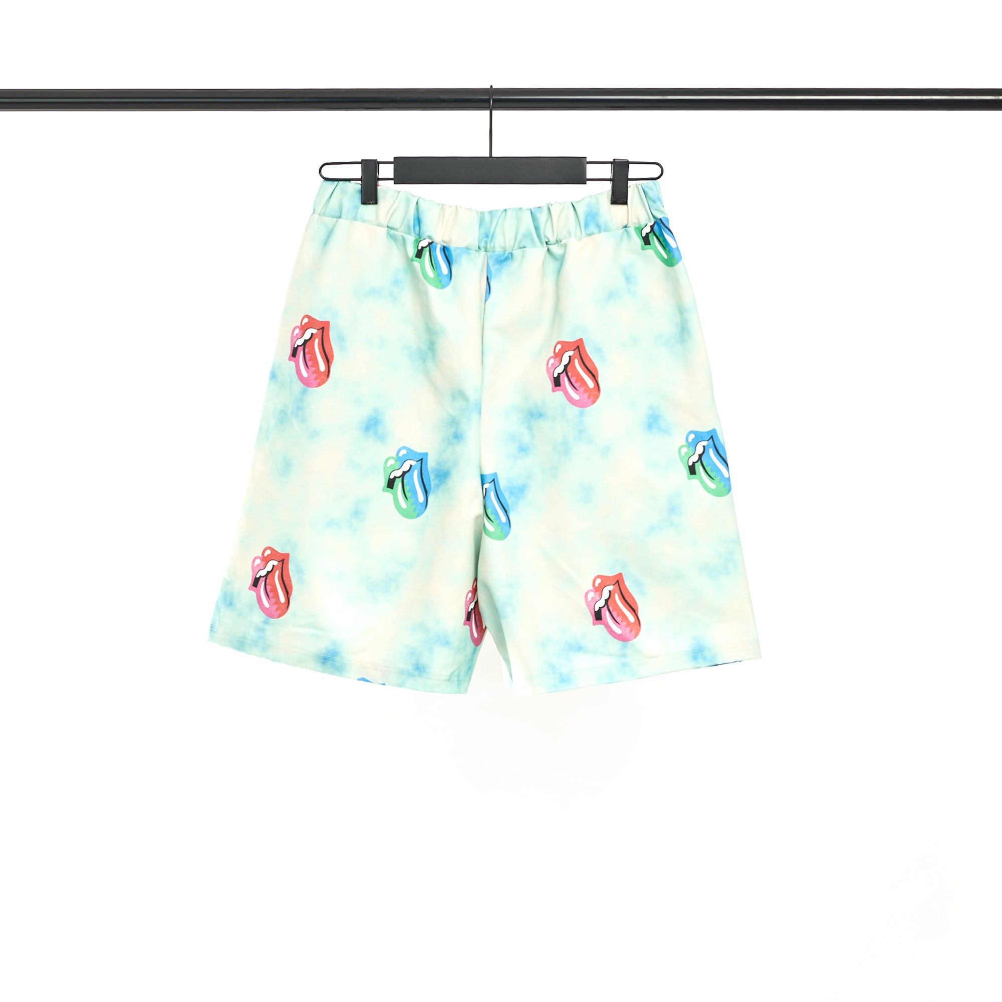 Tongue Print Tropical Shorts