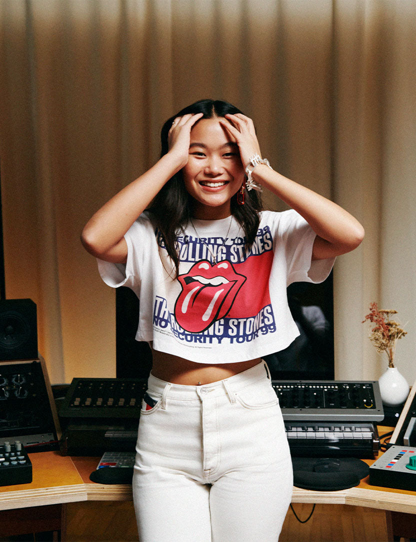 Stones x Tommy Hilfiger Crop T-Shirt Lifestyle 1