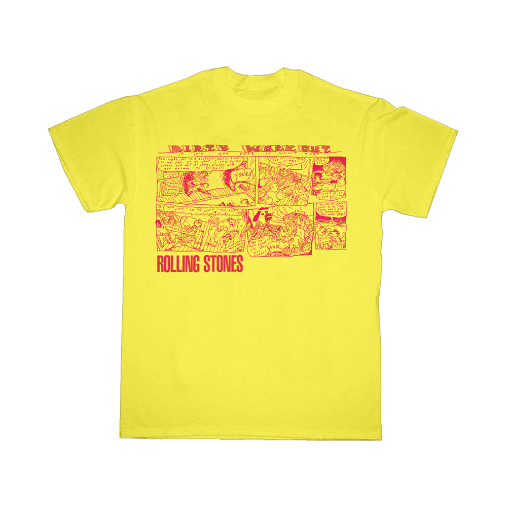 Dirty Work Yellow T-Shirt | The Rolling Stones Shop