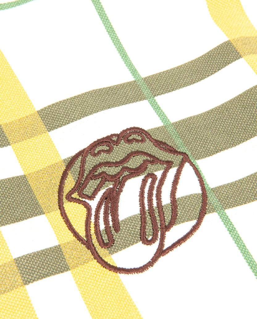 Embroidered Logo Check Polo Shirt Detail