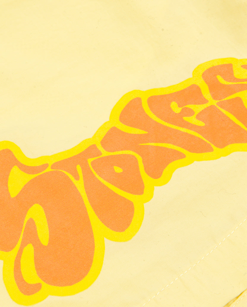 Stones Psychedelic Logo Nylon Shorts Logo Detail