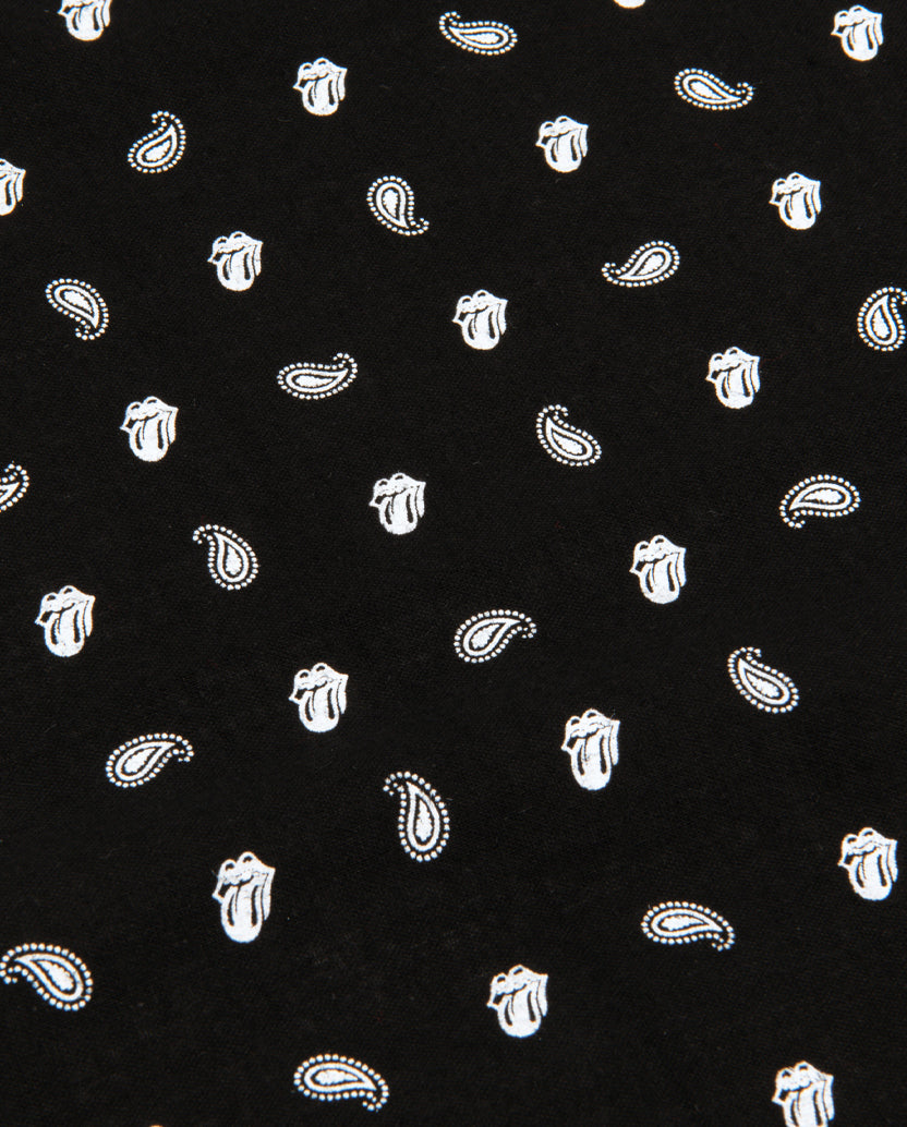 Black Paisley Bandana Pattern Detail