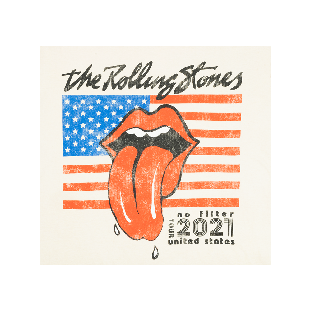 Rock Off T-Shirt Ufficiale Rolling Stones No Filter Tour - Maglietta Uomo Con Lingua, Cotone, Taglie S-XXL