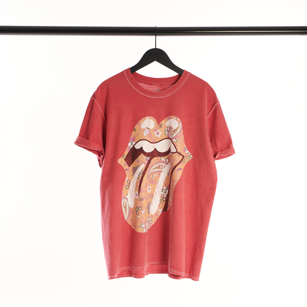 Paisley Classic Tongue Vintage Cuffed Sleeve T-Shirt