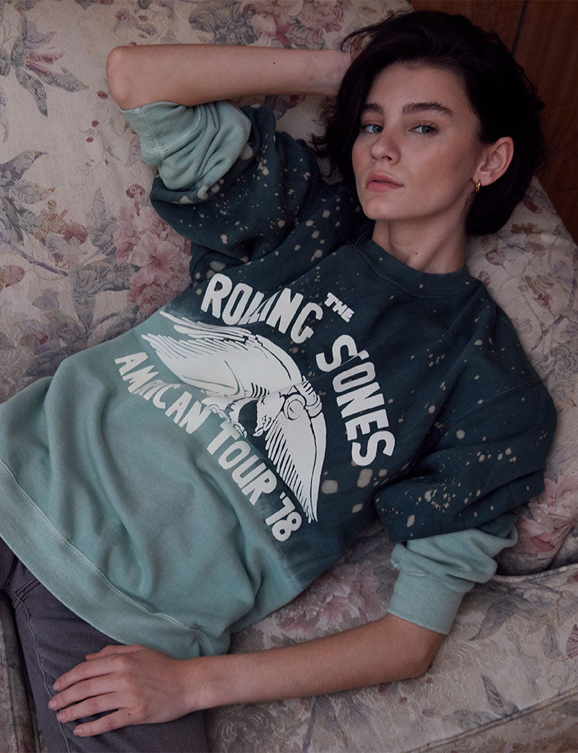 American Tour '78 Dyed Crewneck Model Shot 2
