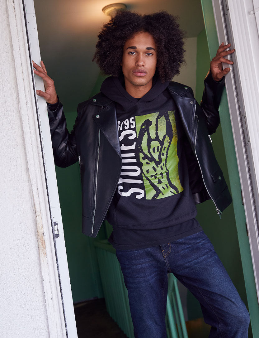 Wild Horses Premium Leather Jacket Model Shot 2
