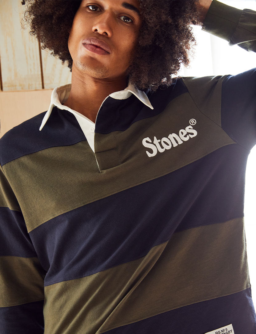 American Tour '78 Longsleeve Rugby Shirt Model Shot 2