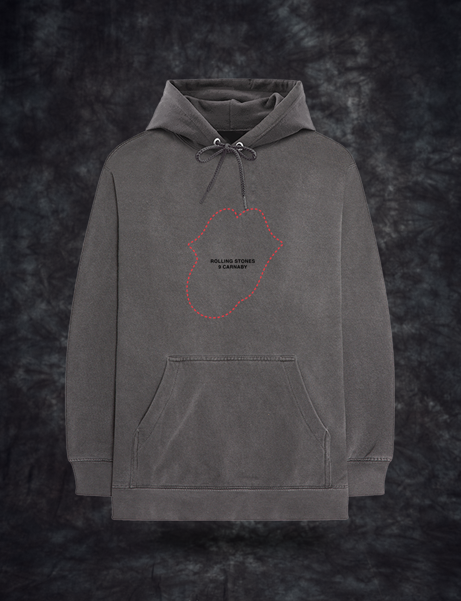 No9 Tongue Outline Embroidered Hoodie