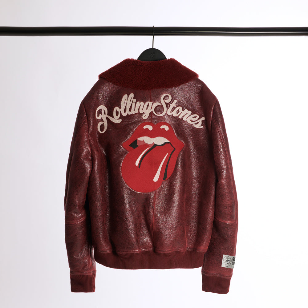 Classic Logo Shearling Collar Aviator Jacket Back