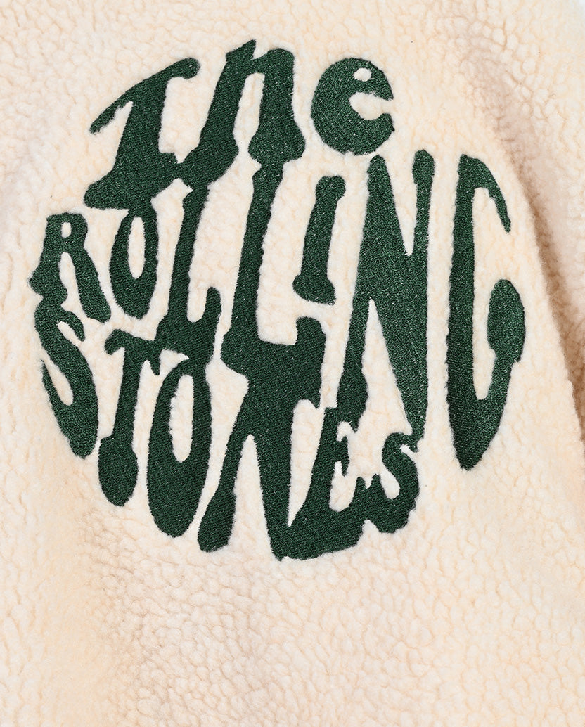 ZIP FRONT BUBBLE LOGO FLEECE JACKET Front Detail