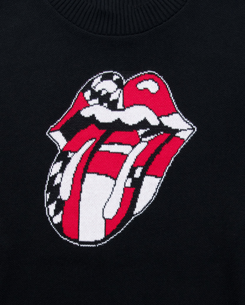 CHECKER TONGUE TIGHT KNIT SWEATER Detail