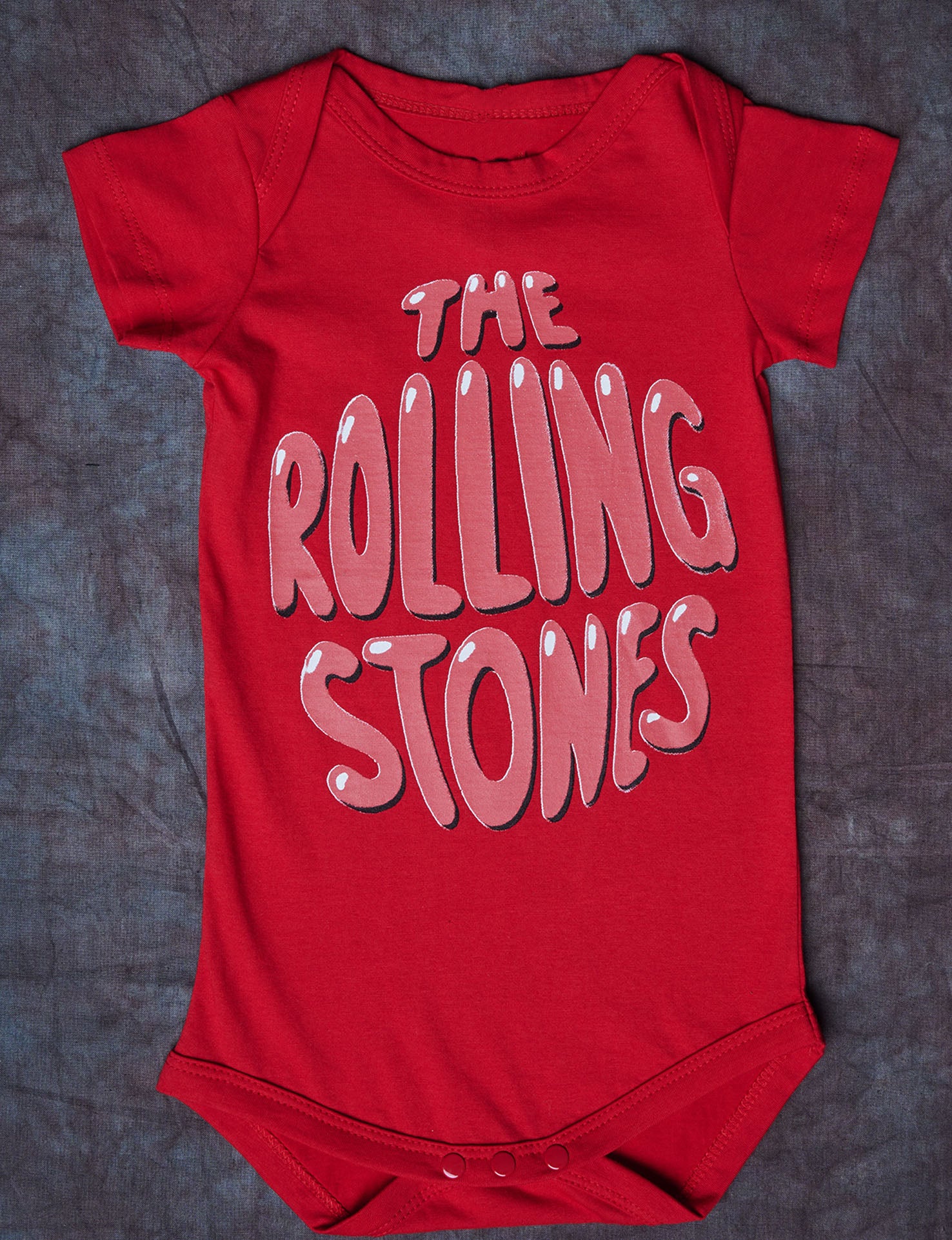 Stones Red Bubble Logo Shortsleeve Onesie