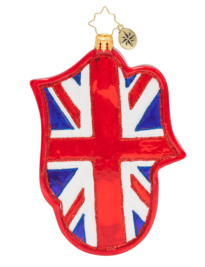 Christopher Radko x Stones Glitter Tongue Ornament Back