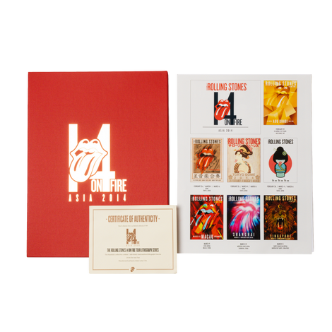 Rolling Stones Deluxe Asian Tour Poster Set Open
