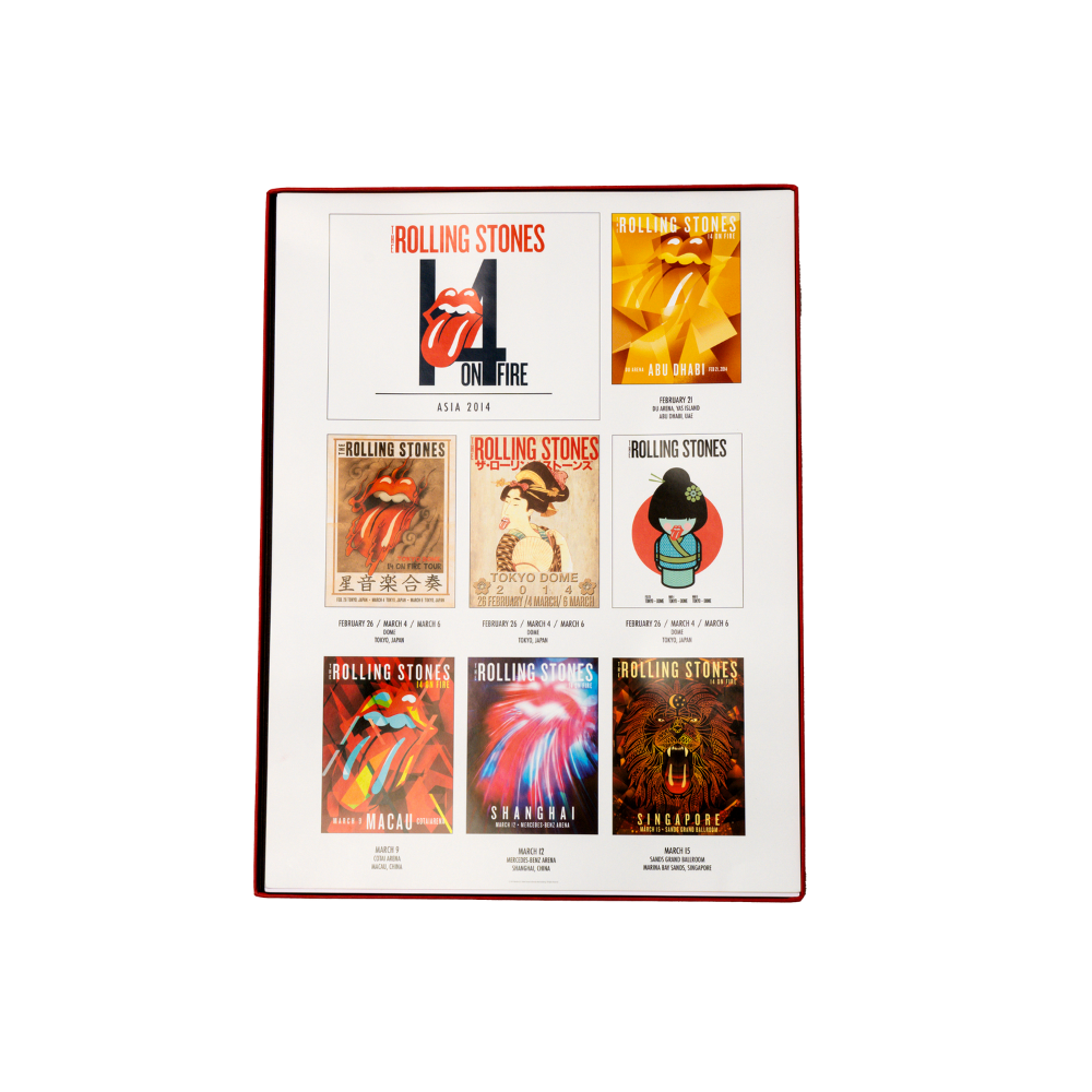 Rolling Stones Deluxe Asian Tour Poster Set Open 2