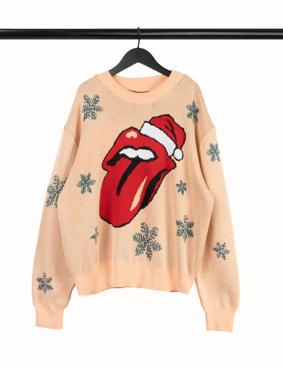 Snowflake Stones Logo Knitted Sweater Front