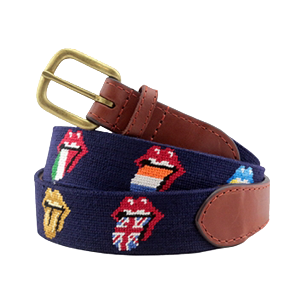 Rolling Stones Multi Licks Needlepoint Belt