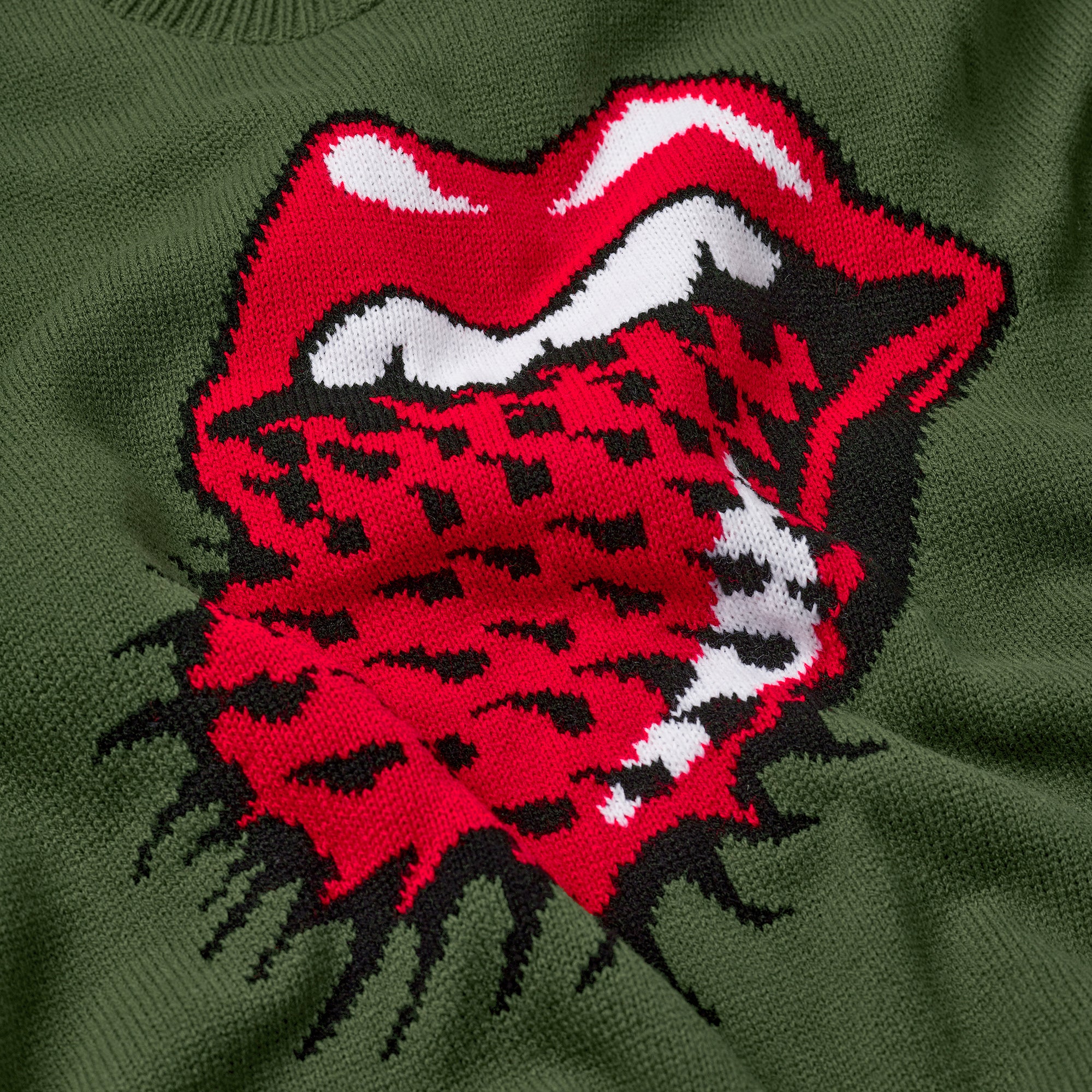 Spiked Tongue Tight Knit Sweater Detail