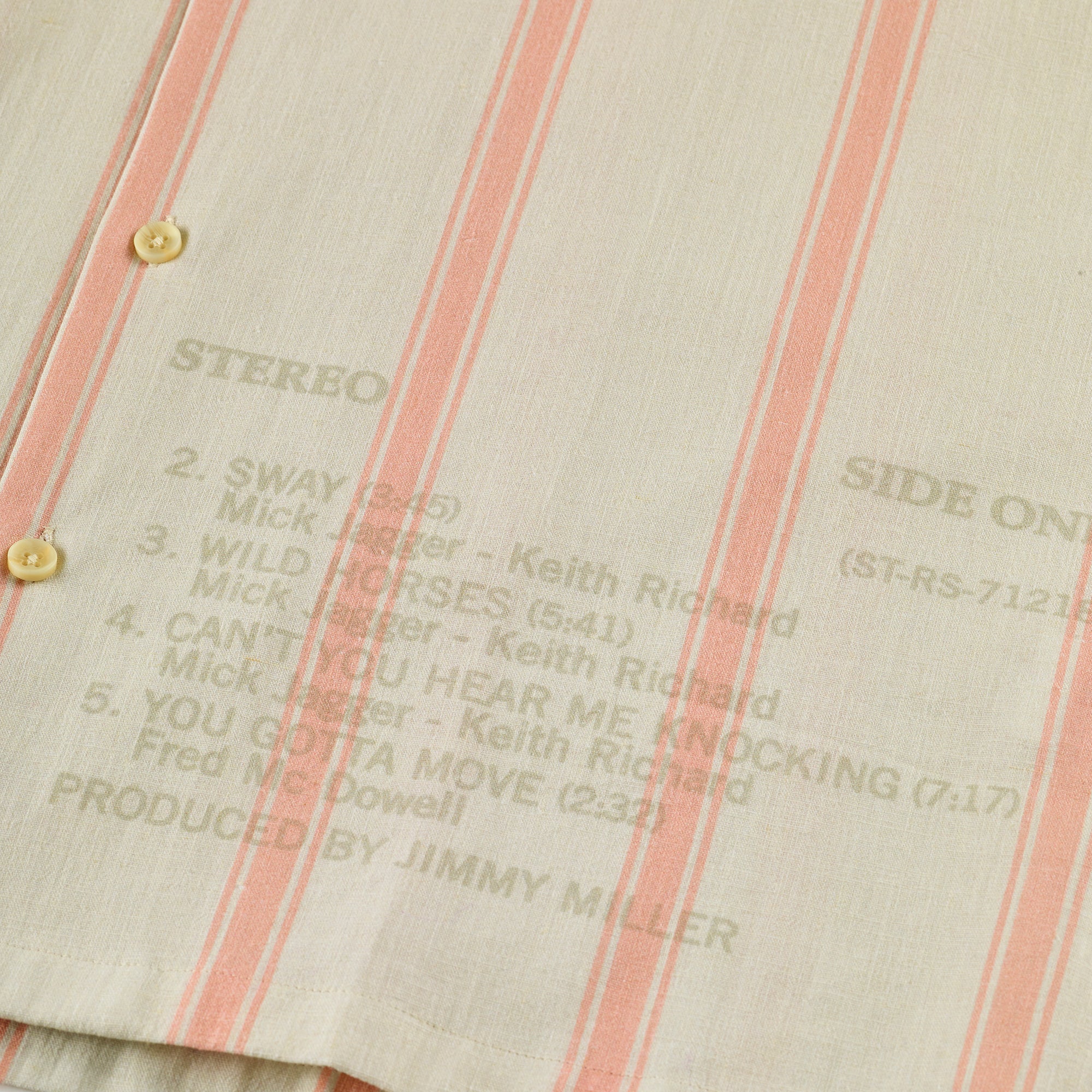 Sticky Fingers Striped Linen Short Sleeve Shirt Detail