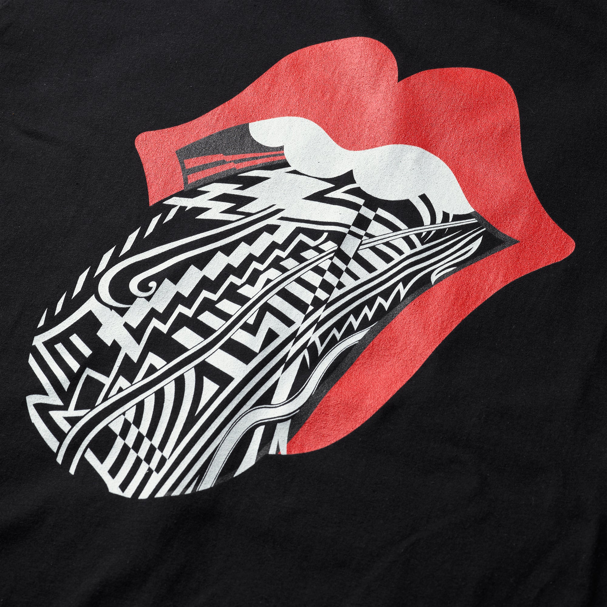 Tattoo You Tongue Black T-Shirt Detail