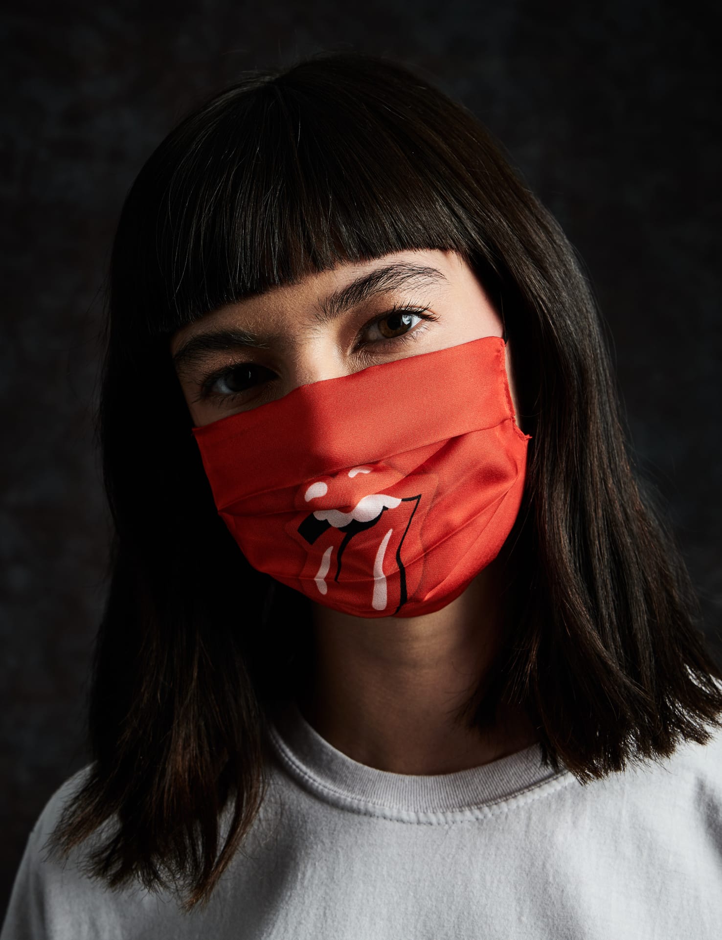 Silk Face Mask model