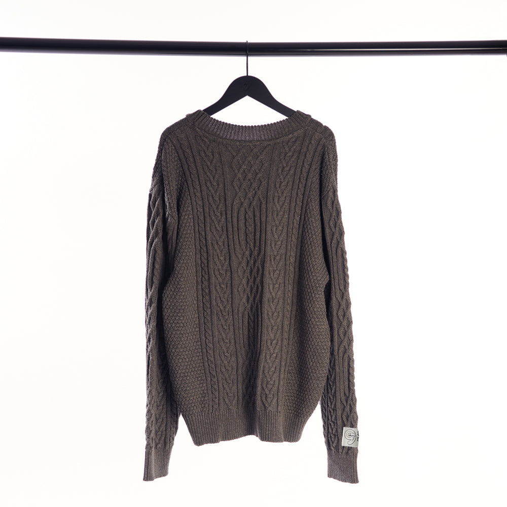 Vintage Rolling Stones Logo Cable Knit Sweater Back