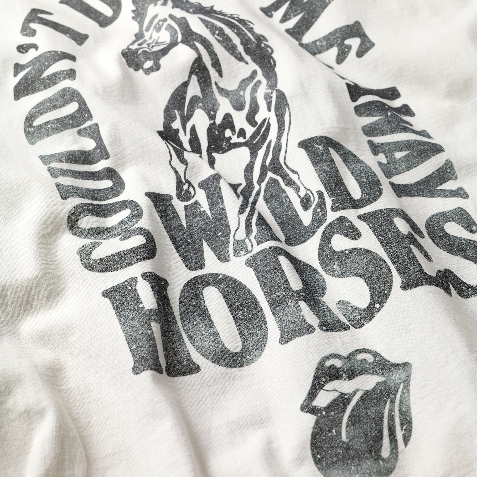 Wild Horses White T-Shirt Detail