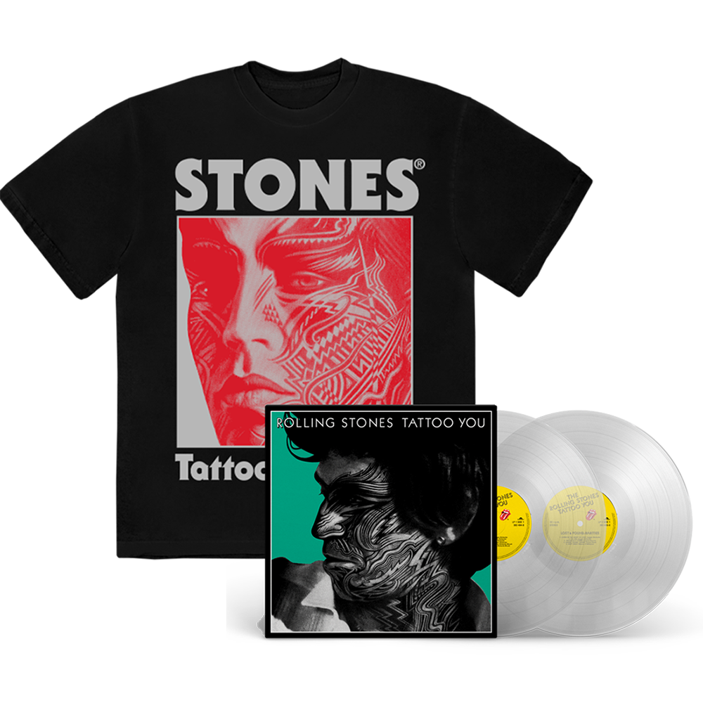 Tattoo You Clear 2LP + Black T-Shirt