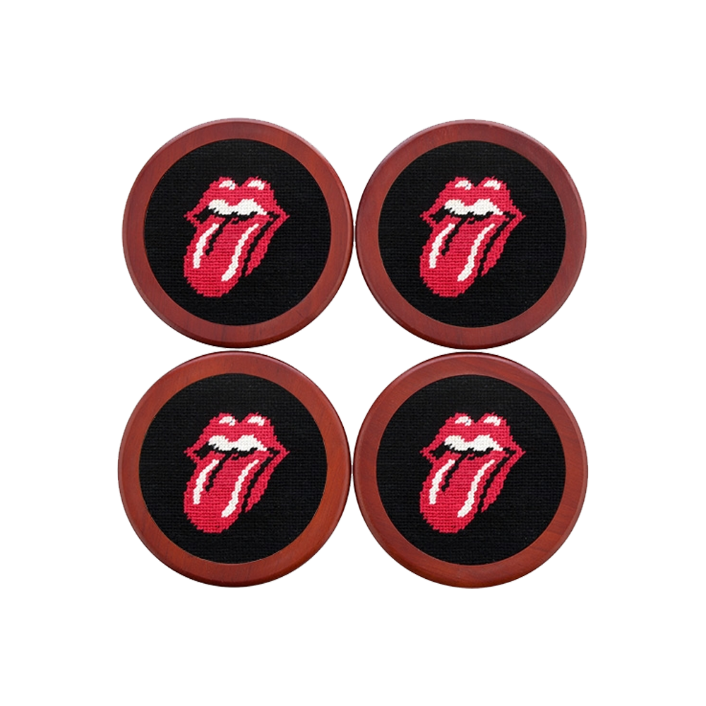 Rolling Stones Needlepoint Coaster Set