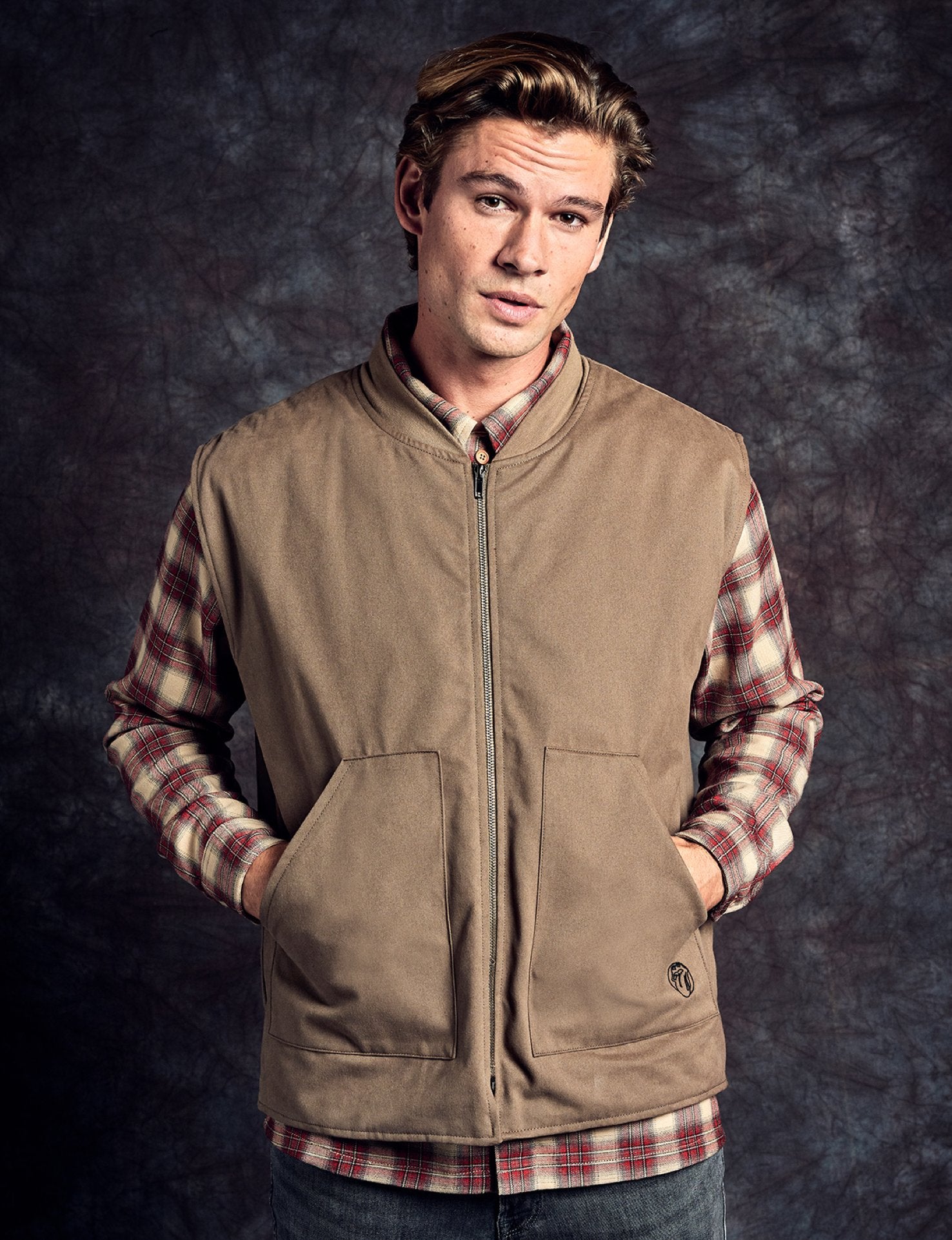 Olive Work Vest