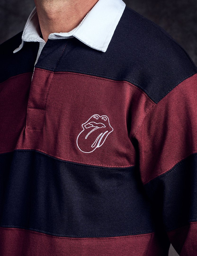 Striped Black Red Rugby Shirt