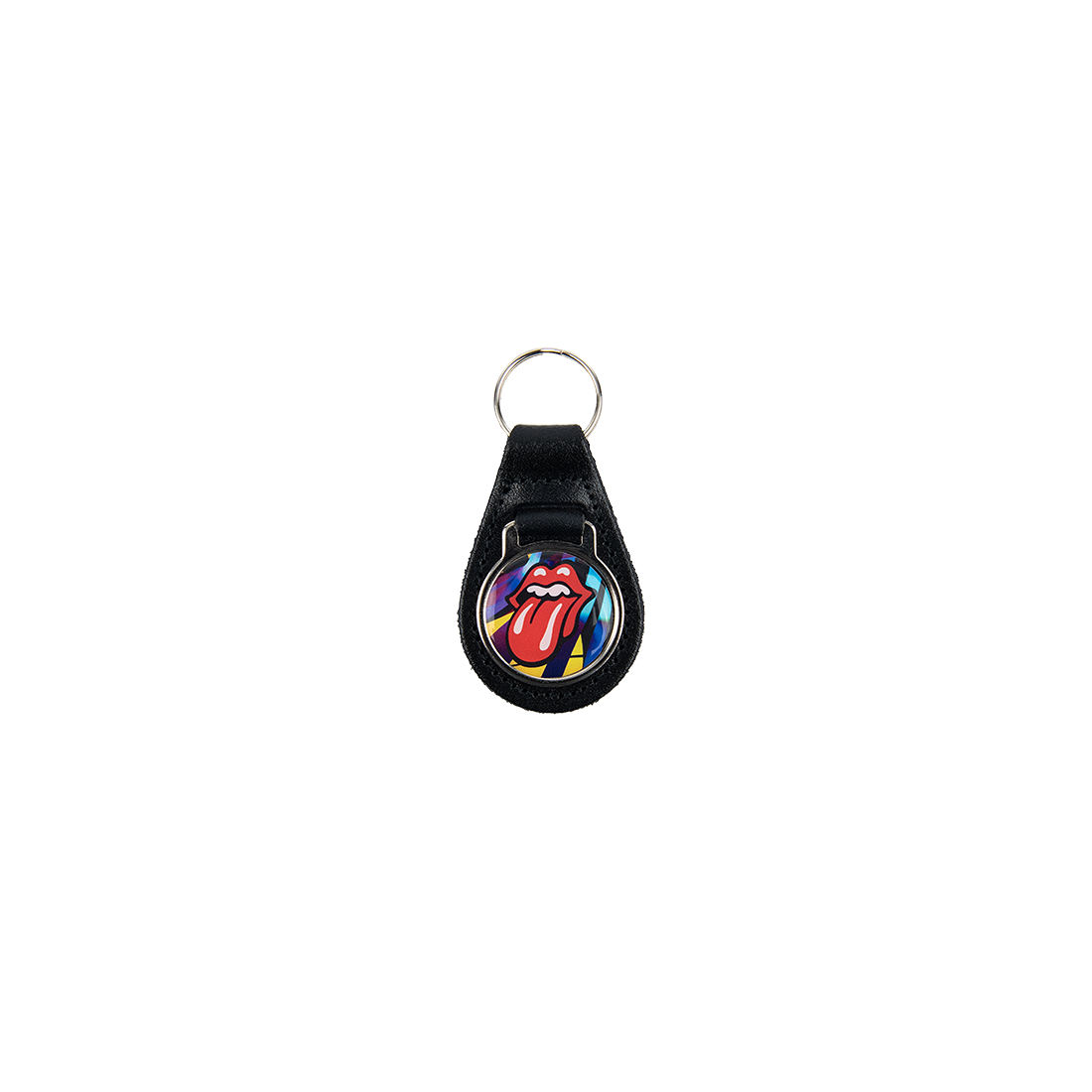 SIXTY Leather Tab Keychain front