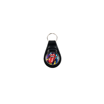 SIXTY Leather Tab Keychain front