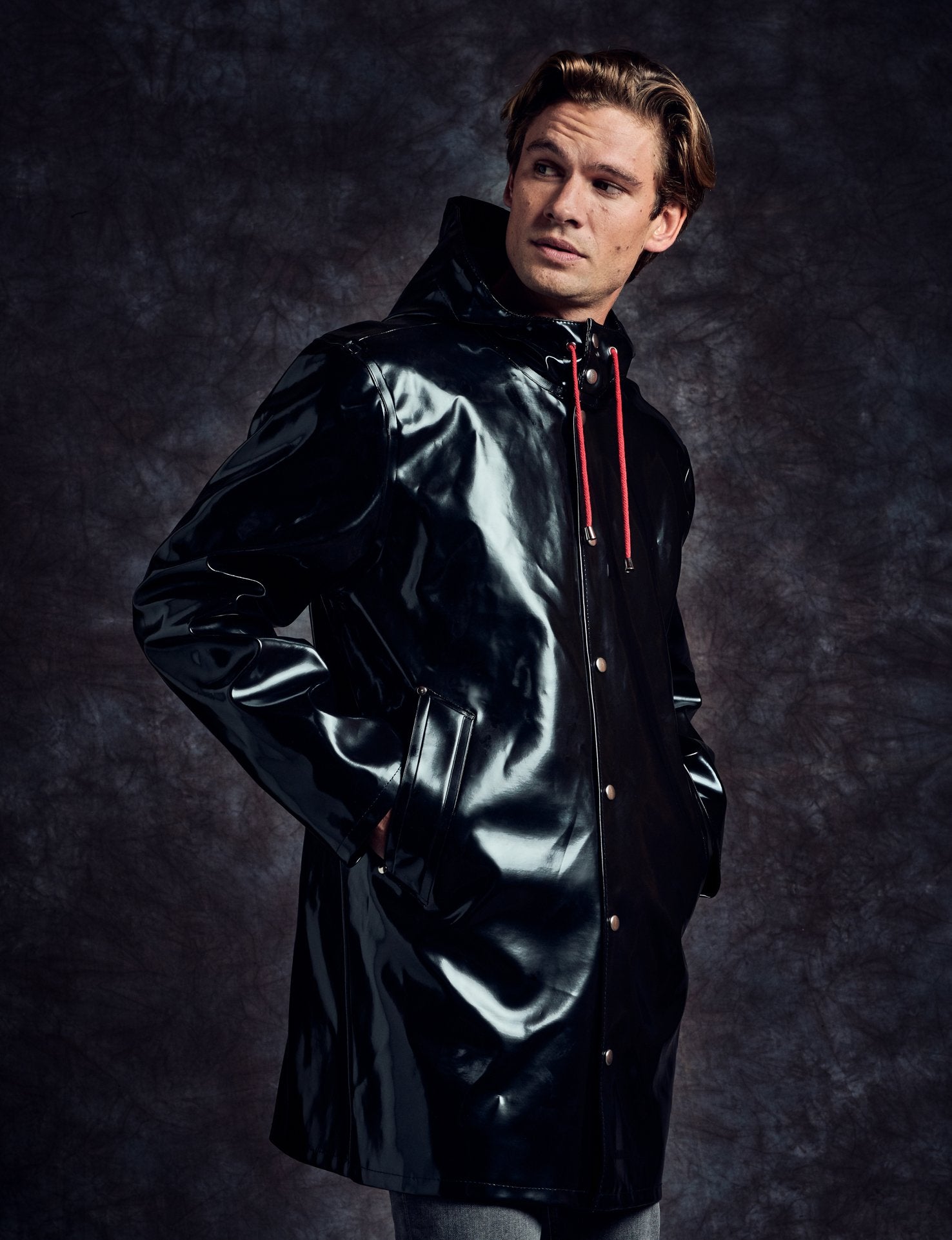 Stutterheim x Stones Glossy Coat with Lips Logo