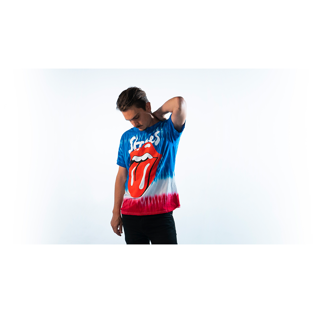 Rolling stones tie dye crew neck hotsell